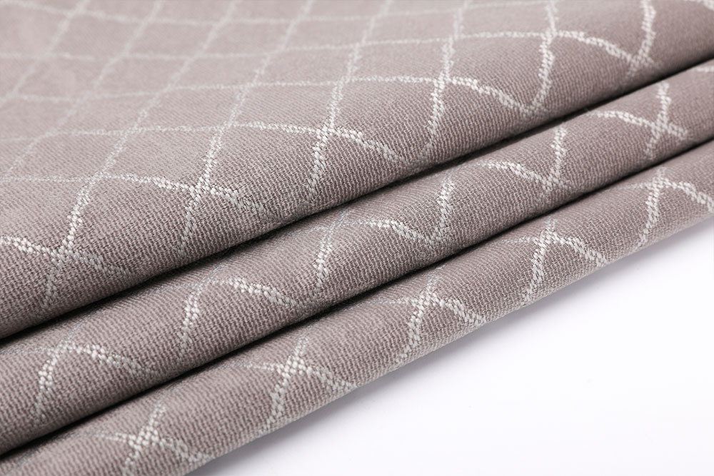 Tejido de cortina de chenilla jacquard ignífugo permanente